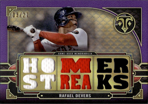 2021 Rafael Devers Topps Triple Threads AMETHYST TRIPLE JERSEY 03/27 RELIC #TTR-RD2 Boston Red Sox