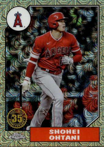 2022 Shohei Ohtani Topps Update 1987 CHROME SILVER PACK MOJO #T87C-50 Anaheim Angels