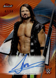 2020 AJ Styles Topps Finest WWE ORANGE REFRACTOR AUTO 47/50 AUTOGRAPH #A-AJ WWE Legend