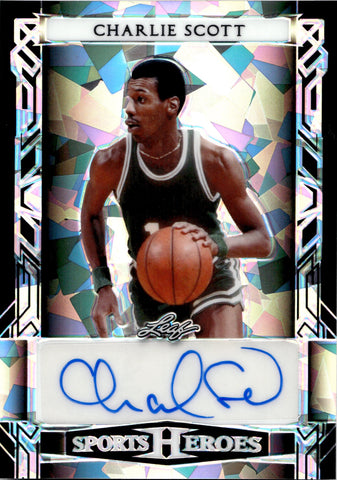 2024 Charlie Scott Leaf Sports Heroes ICE AUTO 38/39 AUTOGRAPH #BA-CS1 Boston Celtics HOF