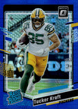 2023 Tucker Kraft Donruss Optic BLUE HYPER PRIZM RATED ROOKIE RC #243 Green Bay Packers