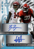 2023 Will Anderson Jr. Brian Branch Leaf Trinity PLATINUM DUOS DUAL AUTO 06/15 AUTOGRAPH #TD-4 Texans Lions