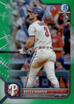 2022 Bryce Harper Bowman Chrome GREEN REFRACTOR 81/99 #46 Philadelphia Phillies