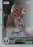 2023 Topps Chrome Star Wars Autograph Deep Roy as Yoda #51 AUTO
