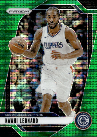 2024-25 Kawhi Leonard Panini Prizm GREEN PULSAR 17/25 Los Angeles Clippers #189