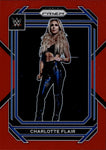 2023 Charlotte Flair Panini Prizm WWE RED 221/299 #123 Friday Night Smackdown