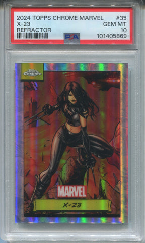 2024 X-23 Topps Chrome Marvel REFRACTOR PSA 10 #35 5869