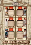 2025 Johnny Bench Joe Torre Harmon Killebrew Pete Rose Reggie Jackson Steve Garvey Leaf Lumber AWARDS 6 WAY BAT 15/25 RELIC #LA-2 Reds Cardinals Twins A's Dodgers
