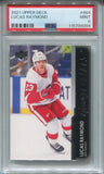 2021-22 Lucas Raymond Upper Deck Series 2 YOUNG GUNS ROOKIE RC PSA 9 #464 Detroit Red Wings 4094