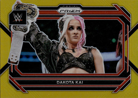 2023 Dakota Kai Panini Prizm WWE GOLD 01/10 #40 Monday Night Raw