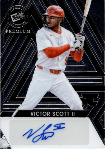 2024 Victor Scott II Leaf Press Pass ROOKIE AUTO 67/199 St. Louis Cardinals #BA-VS1