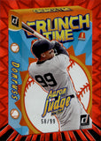 2026 Aaron Judge Panini Donruss CRUNCH TIME RED EXPLOSION 58/99 #6 New York Yankees
