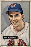 1951 Lou Boudreau Bowman #62 Boston Red Sox BV $60