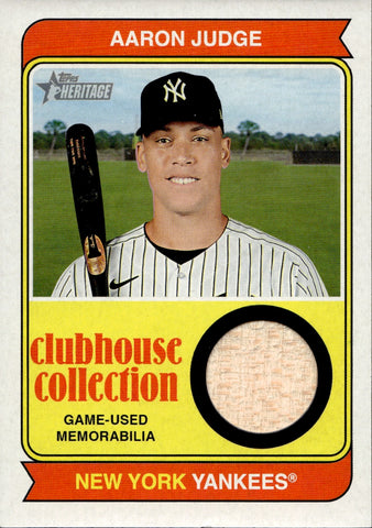 2023 Aaron Judge Topps Relic CLUBHOUSE COLLECTION BAT RELIC #CCR-AJ New York Yankees