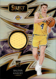 2024-25 Dalton Knecht Panini Select ROOKIE HOLO SILVER SPARKS JERSEY RELIC #SPK-KNE Los Angeles Lakers