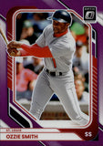 2026 Ozzie Smith Donruss Optic PURPLE PRIZM 40/49 #16 St. Louis Cardinals HOF