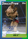2021 Big E Topps Heritage WWE GREEN AUTO 51/99 AUTOGRAPH #A-BE Friday Night Smackdown