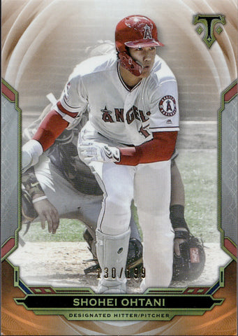 2019 Shohei Ohtani Topps Triple Threads AMBER 130/199 #87 Anaheim Angels
