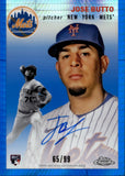 2023 Jose Butto Topps Chrome Platinum Anniversery ROOKIE BLUE PRISM REFRACTOR AUTO 65/99 AUTOGRAPH #CPA-JBU New York Mets