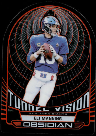 2019 Eli Manning Panini Obsidian ORANGE TUNNEL VISION DIE CUT 32/35 #YV-22 New York Giants