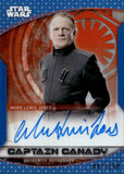 2020 Mark Lewis Jones as Captain Canady Autograph Topps Chrome Star Wars Perspectives #A-MLJ BLUE REFRACTOR 087/150 AUTO