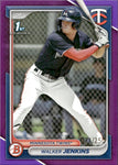 2024 Walker Jenkins Bowman PROSPECTS 1ST BOWMAN  PURPLE BORDER 071/250 #BP-43 Minnesota Twins