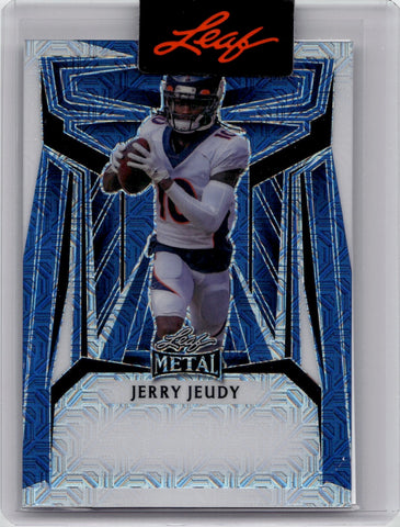 2024 Jerry Jeudy Leaf Metal UNSIGNED PROOF 1/1 ONE OF ONE #NA Denver Broncos