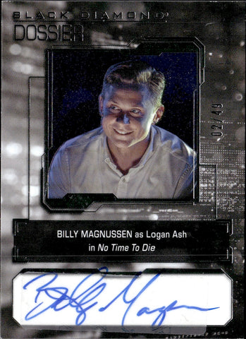 2024 Billy Magnussen as Logan Ash Upper Deck James Bond 007 Black Diamond AUTO 02/49 AUTOGRAPH #DA-BM No Time to Die