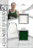 2025 Larry Bird Dennis Johnson Leaf In the Game Used SILVER FOIL DUAL JERSEY 04/15 RELIC #IG2-11 Boston Celtics