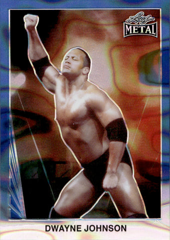 2024 "The Rock" Dwayne Johnson Leaf Metal Legends of Wrestling BLUE LAVA 1/4 #90B-4 WWE Legend