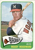 1965 Woody Woodward Topps #487 Milwaukee Braves BV $15