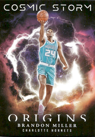 2023-24 Brandon Miller Panini Origins COSMIC STORM ROOKIE RC #19 Charlotte Hornets