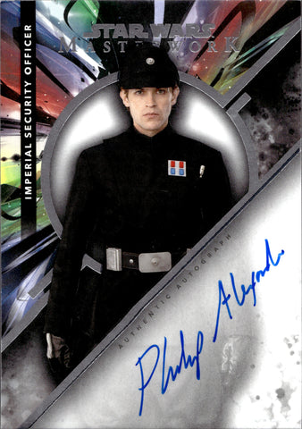 2023 Philip Alexander as Imperial Security Officer Topps Star Wars Masterwork AUTO AUTOGRAPH #MWA-PA 2