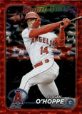 2024 Logan O'Hoppe Topps Series 1 RED CRACKLE FOIL FUTURE STARS 056/199 #298 Anaheim Angels