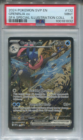 2024 Greninja ex Pokemon Scarlet & Violet en SFA SPECIAL ILLUSTRATION COLLECTION PSA 9 #132 1832