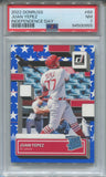 2022 Juan Yepez Panini Donruss INDEPENDENCE DAY RATED ROOKIE RC PSA 7 #69 St. Louis Cardinals 0955
