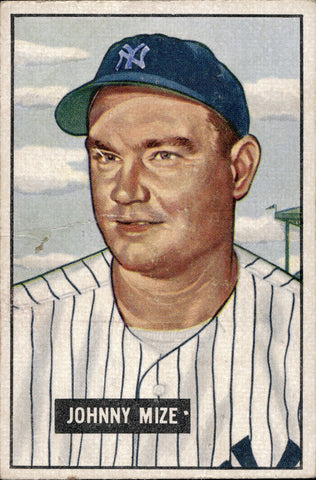 1951 Johnny Mize Bowman #50 New York Yankees BV $80