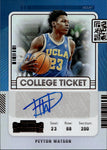 2022 Peyton Watson Panini Contenders Draft COLLEGE TICKET AUTO UCLA Bruins #CT-PWA