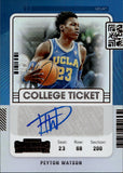 2022 Peyton Watson Panini Contenders Draft COLLEGE TICKET AUTO UCLA Bruins #CT-PWA