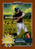 2025 Konnor Griffin Leaf Baseball Nation ORANGE SATURDAY IN THE PARK ROOKIE 3/4 AUTOGRAPH #SB-33 Pittsburgh Pirates
