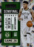 2020-21 Giannis Antetokounmpo Panini Contenders SEMIFINAL TICKET 01/99 #99 Milwaukee Bucks