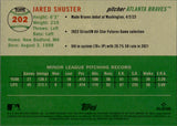 2023 Jared Shuster Topps Chrome Platinum Anniversary GOLD REFRACTOR ROOKIE 23/50 RC #202 Atlanta Braves