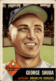 1953 George Shuba Topps #34 Brooklyn Dodgers BV $50