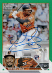 2023 Yusniel Diaz Topps Chrome ROOKIE GREEN REFRACTOR AUTO 81/99 AUTOGRAPH RC #RA-YDI Baltimore Orioles