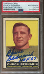 1961 Chuck Bednarik Topps AUTHENTIC AUTO PSA/DNA Philadelphia Eagles #101 4809