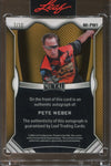 2025 Pete Weber Leaf Metal INSCRIPTION PURPLE AUTO 7/10 #MI-PW1