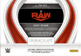 2023 Zoey Stark Relic Auto Autograph Panini Immaculate Collection WWE Premium Memorabilia Autographs 92/99 #PM-ZST Monday Night Raw