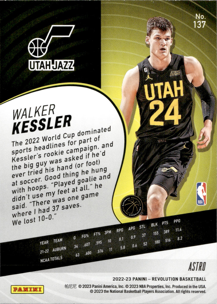 Utah Jazz Walker Kessler 2022-23 Gold Jersey