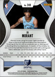 2019-20 Ja Morant Panini Prizm ROOKIE Memphis Grizzlies #249