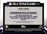 2021 Ozzie Albies Topps Update ALL-STAR STITCHES JERSEY RELIC #ASSC-OA Atlanta Braves
